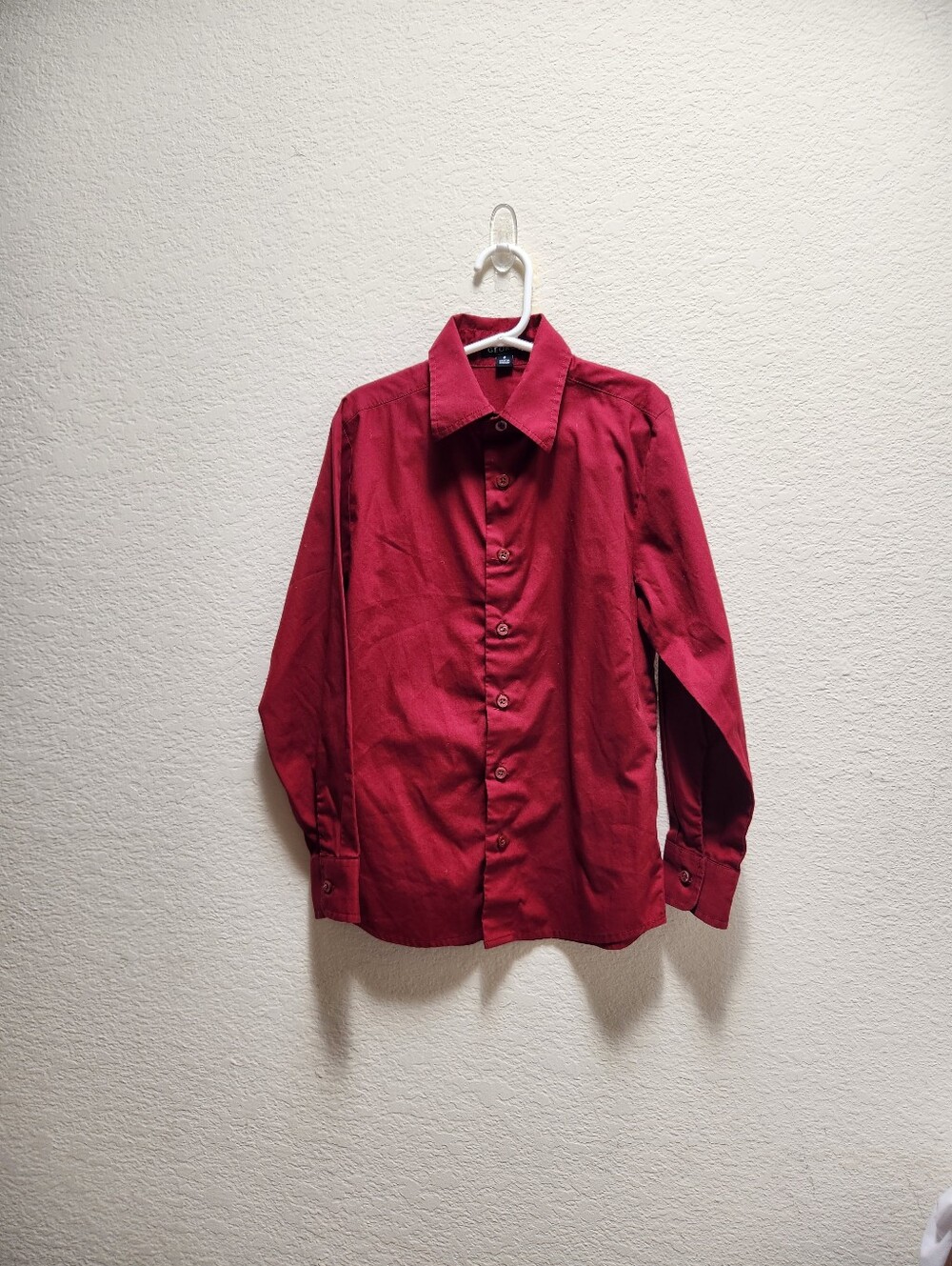 George Red Button Up Dress Shirt Size 8